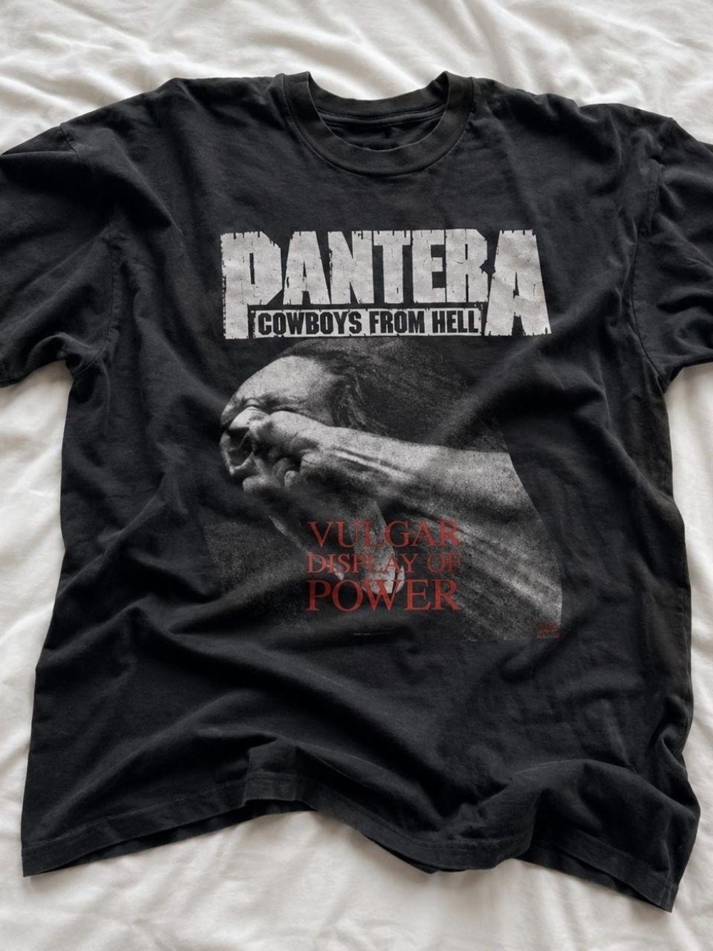 Gildan Black Pantera 'Cowboys From Hell' Graphic Tee with Red Accent